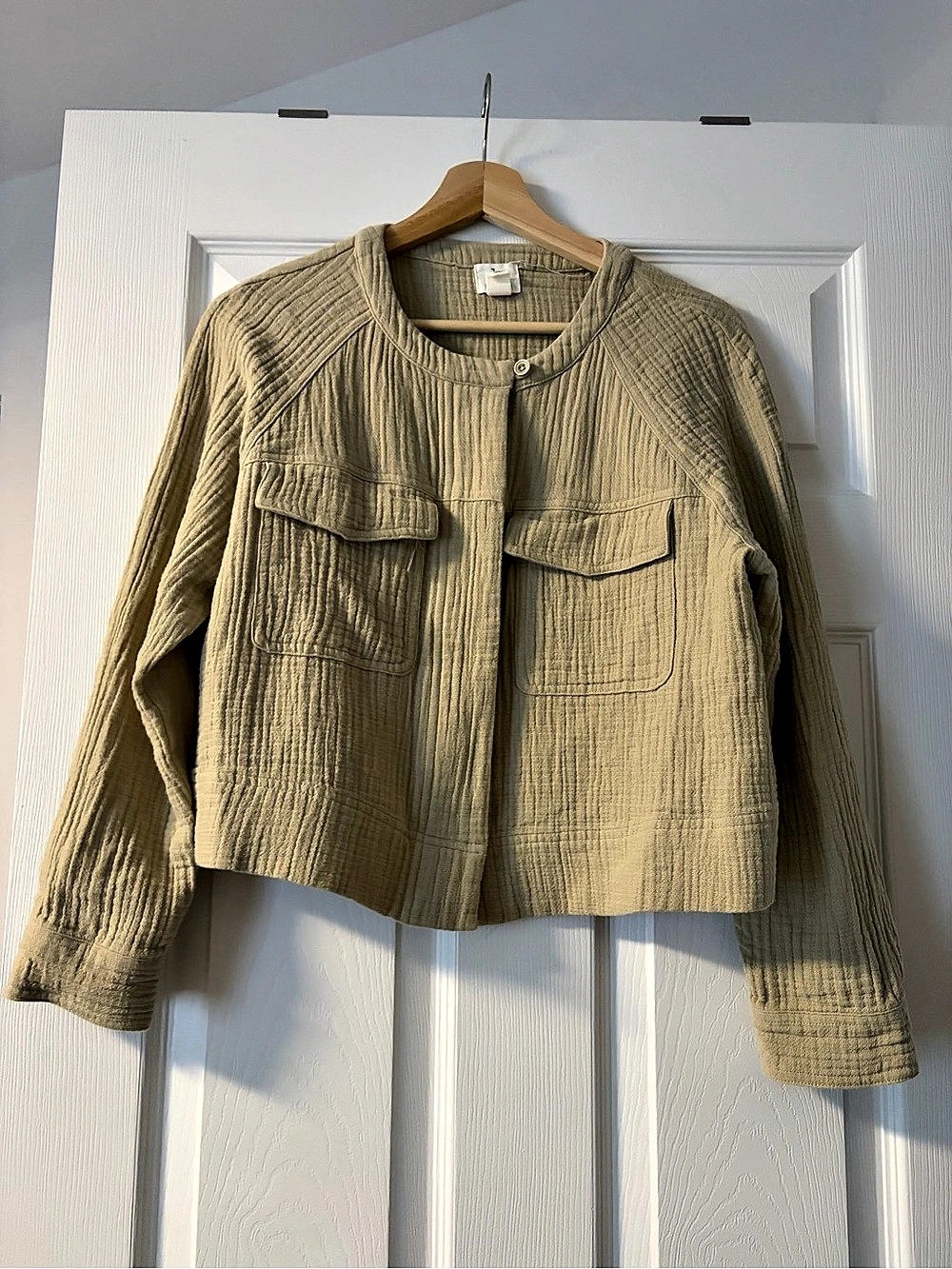 b new york Utility Jacket Ramie Cotton Size Small Like New
